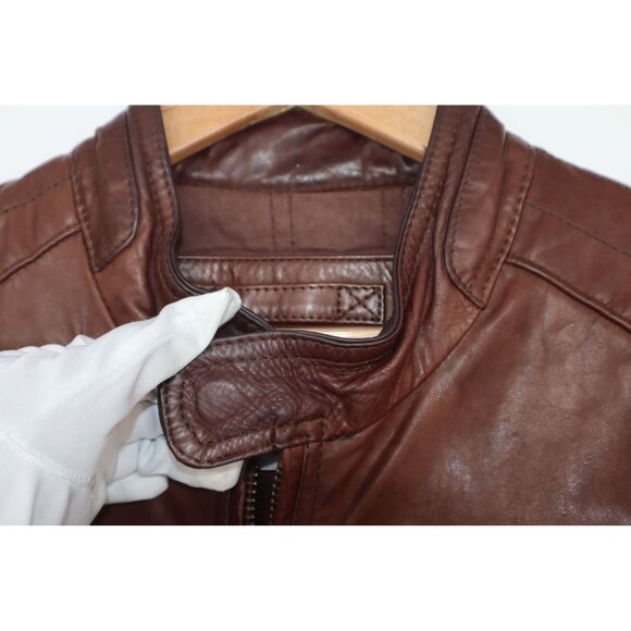 Marc New York Andrew Marc Mens Leather Jacket Size M Full-Zip Front With Pockets - Picture 13 of 16